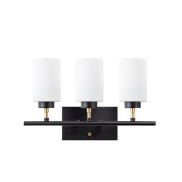 Opviq Lámpara de pared Negro y Oro con tapa de cristal